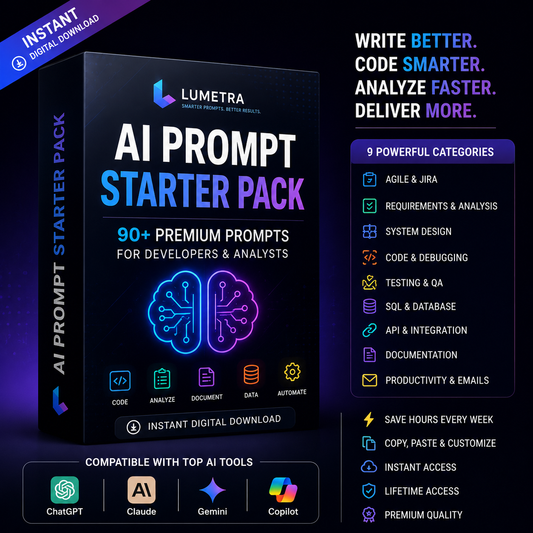 AI Prompt Starter Pack: 90 Premium Prompts for IT Professionals